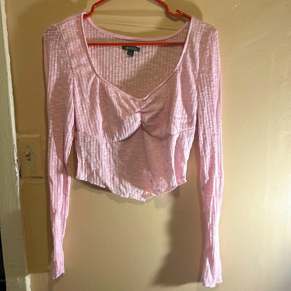 Pink long sleeve top